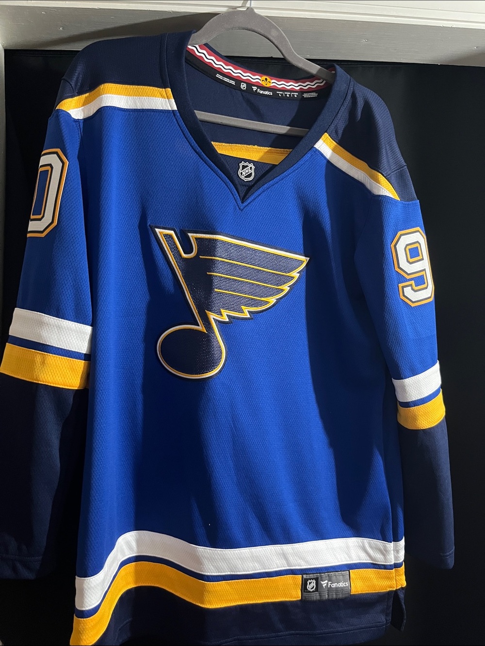 Fanatics Blue and Yellow St. Louis Blues Hockey Jersey